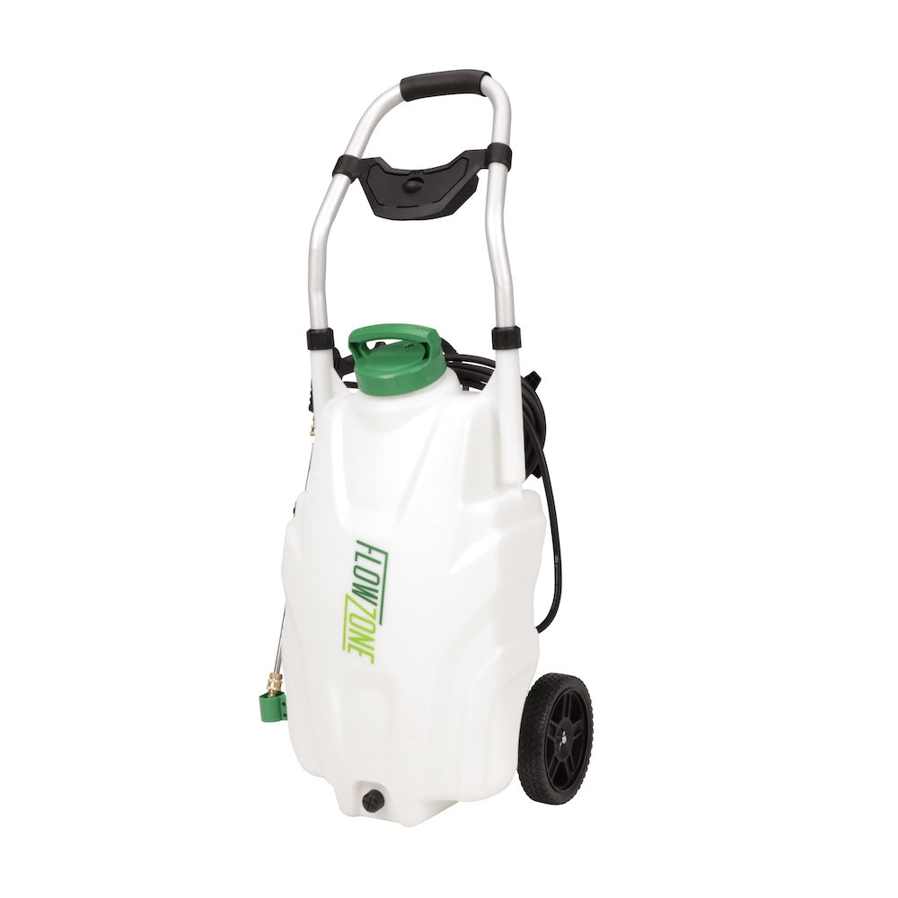 Monsoon 2.5 Pulverizador rodante con batería de 5 posiciones y presión variable (9 galones)