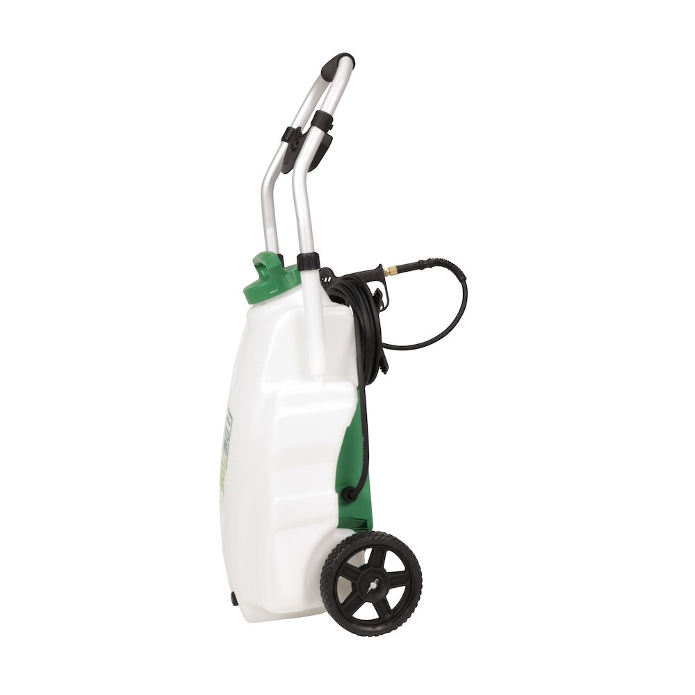 Monsoon 2.5 Pulverizador rodante con batería de 5 posiciones y presión variable (9 galones)