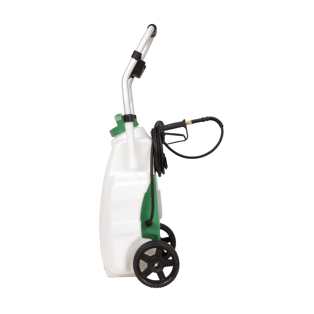 Monsoon 2.5 Pulverizador rodante con batería de 5 posiciones y presión variable (9 galones)
