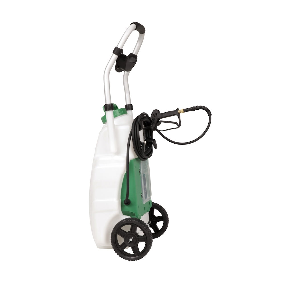 Monsoon 2.5 Pulverizador rodante con batería de 5 posiciones y presión variable (9 galones)