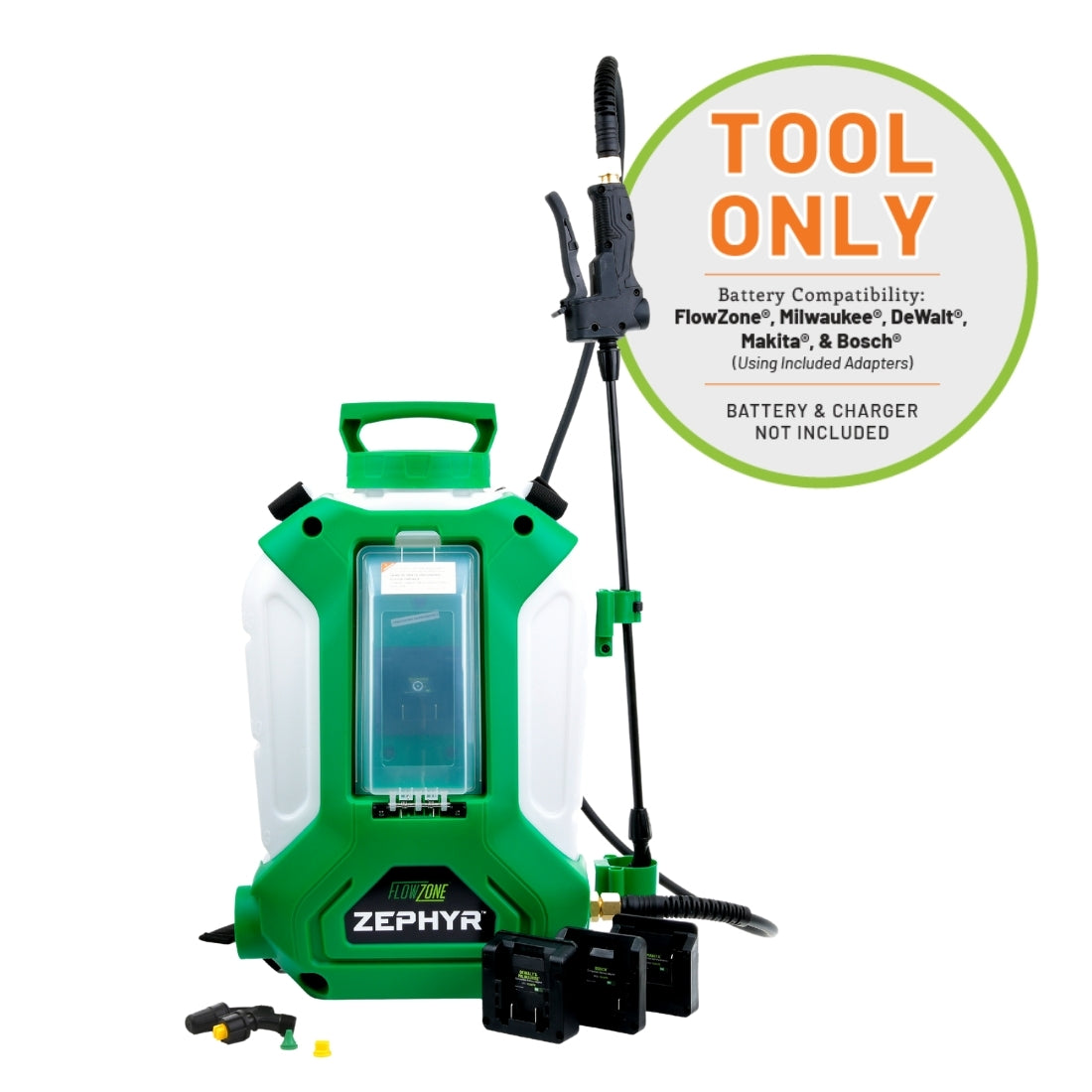 [TOOL ONLY] Zephyr Battery-Powered Backpack Sprayer (4-Gallon)