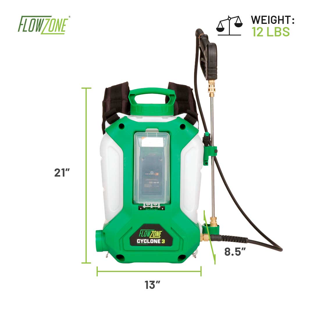 Cyclone 3 Battery Powered Backpack Sprayer (4-Gallon)