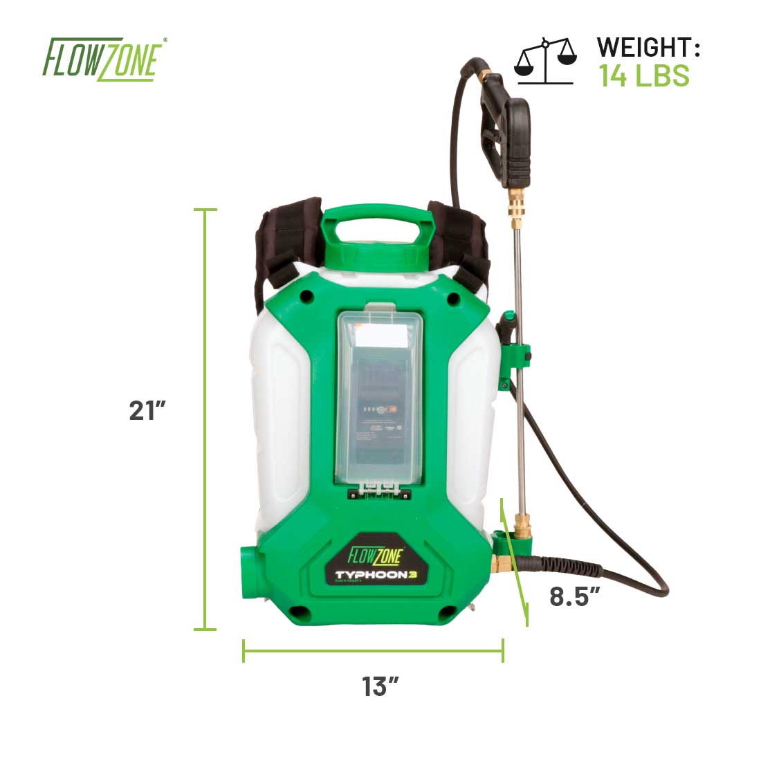 Typhoon 3 Battery Powered Backpack Sprayer (4-Gallon)