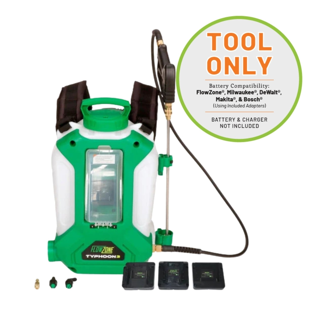 [TOOL ONLY] Typhoon 3 Battery Powered Backpack Sprayer (4-Gallon)